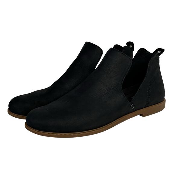Kodiak Low Rider Boots Women's SZ 9.5 V Cut Ankle Bootie Black Slip On Leather - Picture 1 of 11